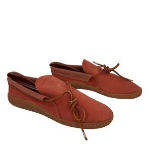 Manitobah Modern Moccasin Shoes Womens US 10 Brick Red Clay Leather Flat 41200D4